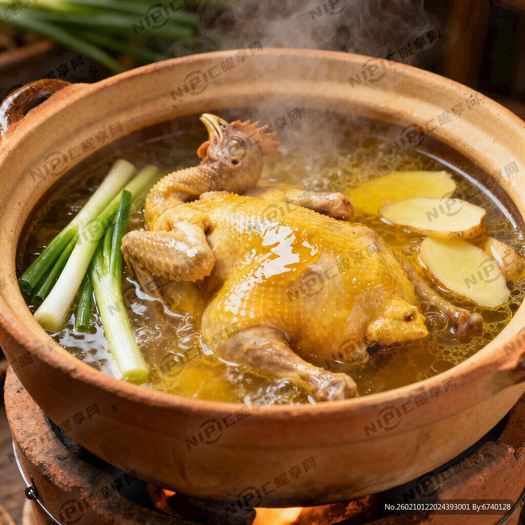 泥炉炖土鸡