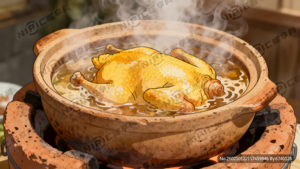 泥炉炖土鸡