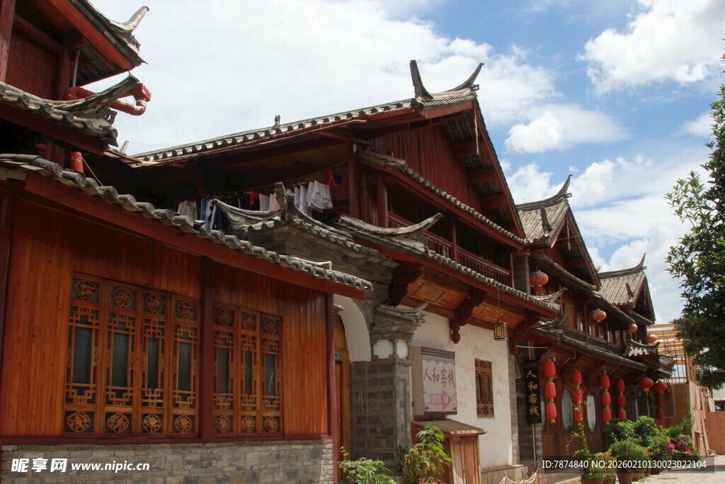 古色古香中式古建筑街景