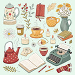 温馨复古的文艺生活场景