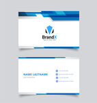蓝色简约名片