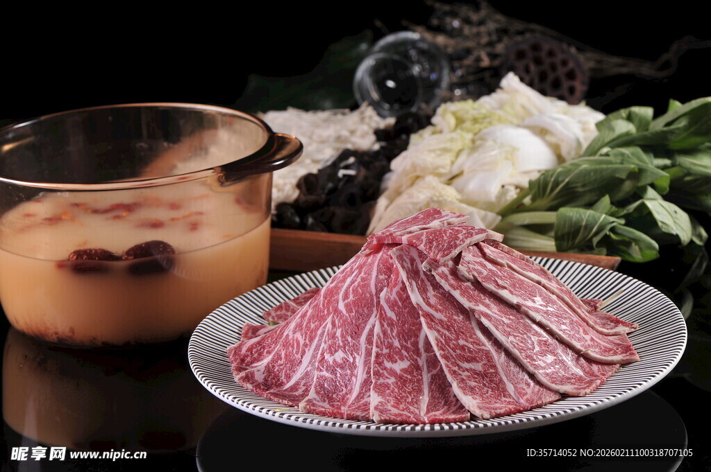 新鲜牛肉火锅食材