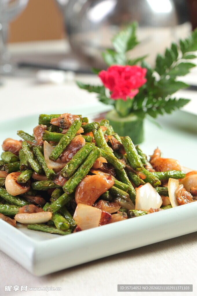 美味蒜苔炒腰果