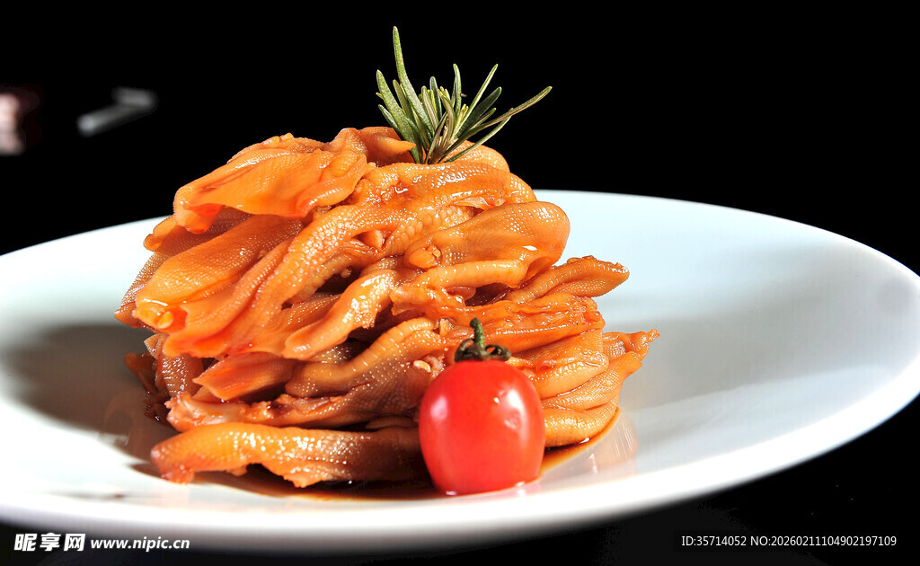 鹅掌 点缀迷迭香