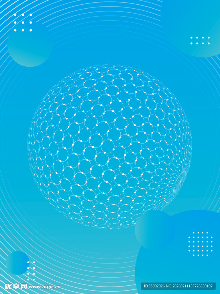 蓝色渐变几何抽象背景图