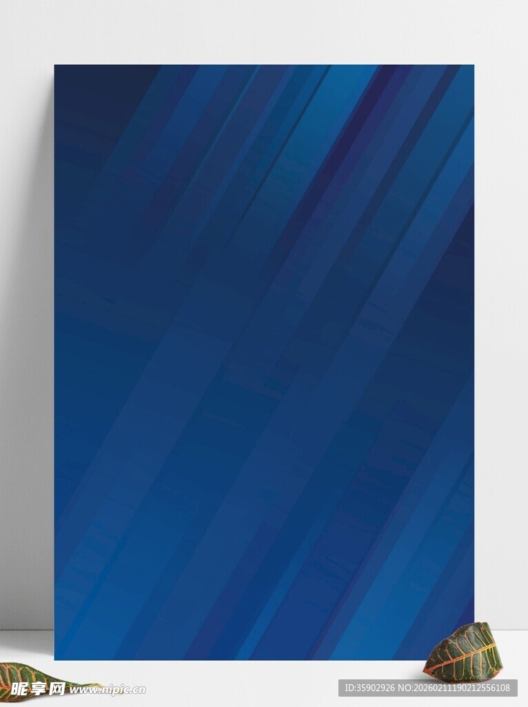 蓝色渐变抽象艺术画作