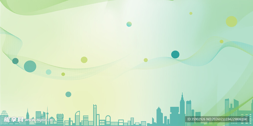 城市天际线与梦幻背景