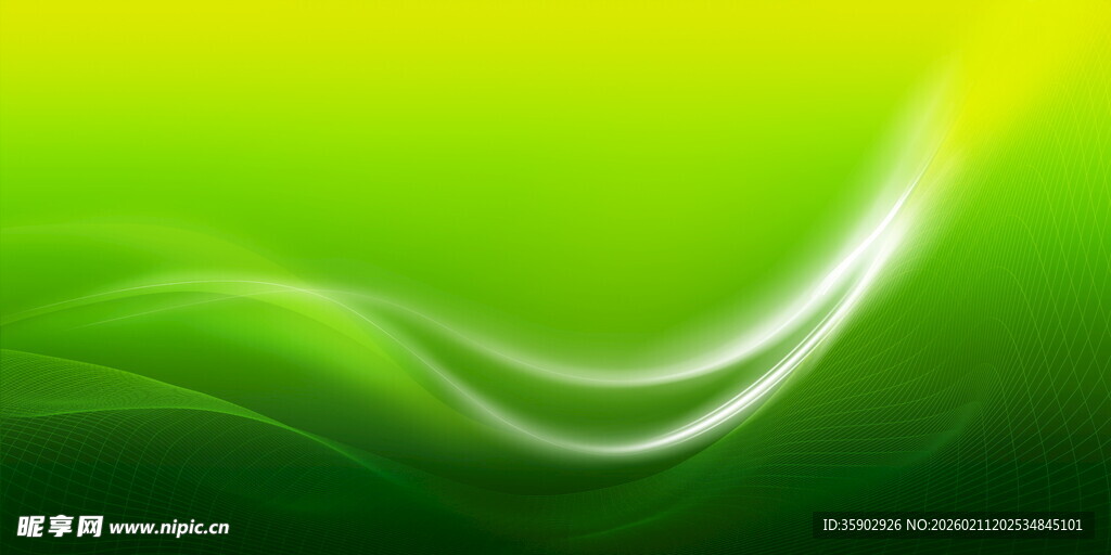 绿色动感波浪背景图