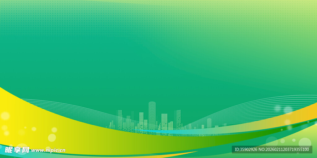 动感黄绿渐变科技背景图