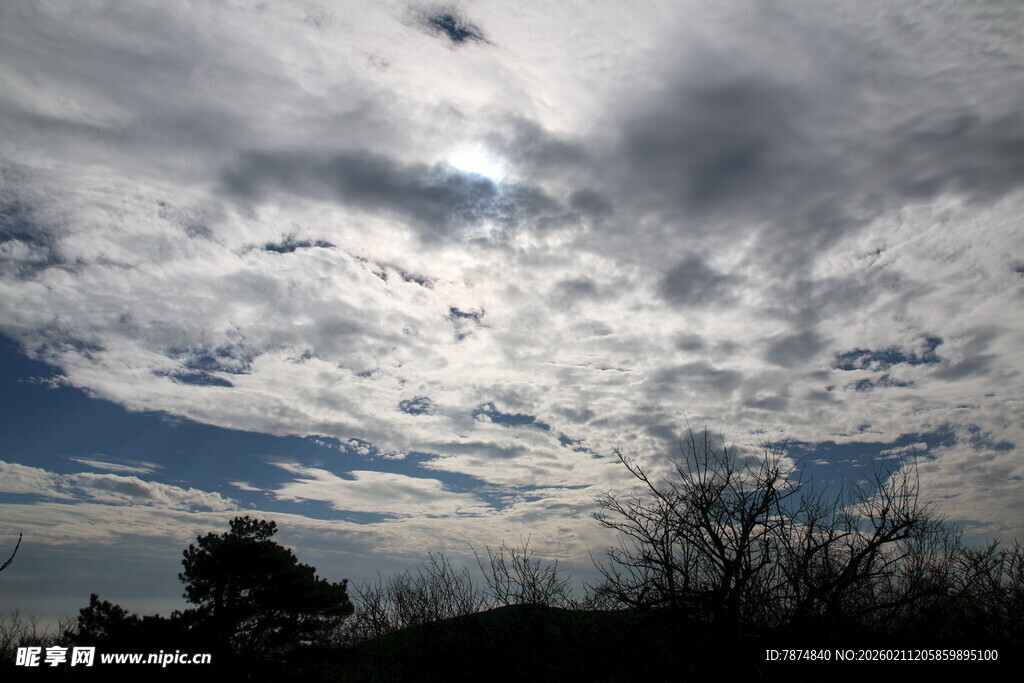 阴云密布下的天空景象