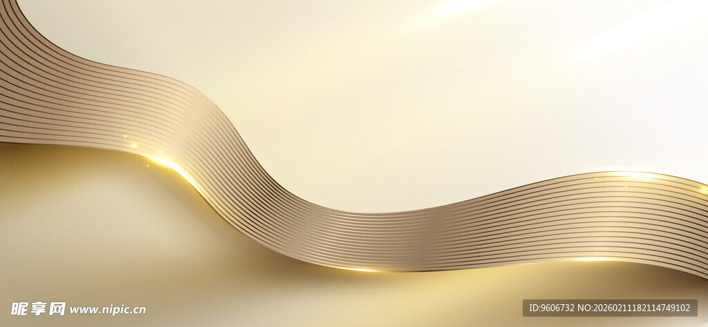 金色波浪背景