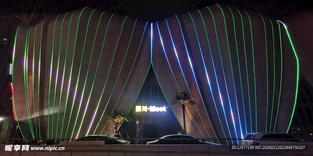 梦幻灯光帐篷建筑物