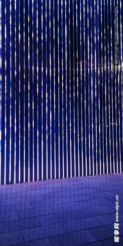 蓝色数字矩阵科技背景图