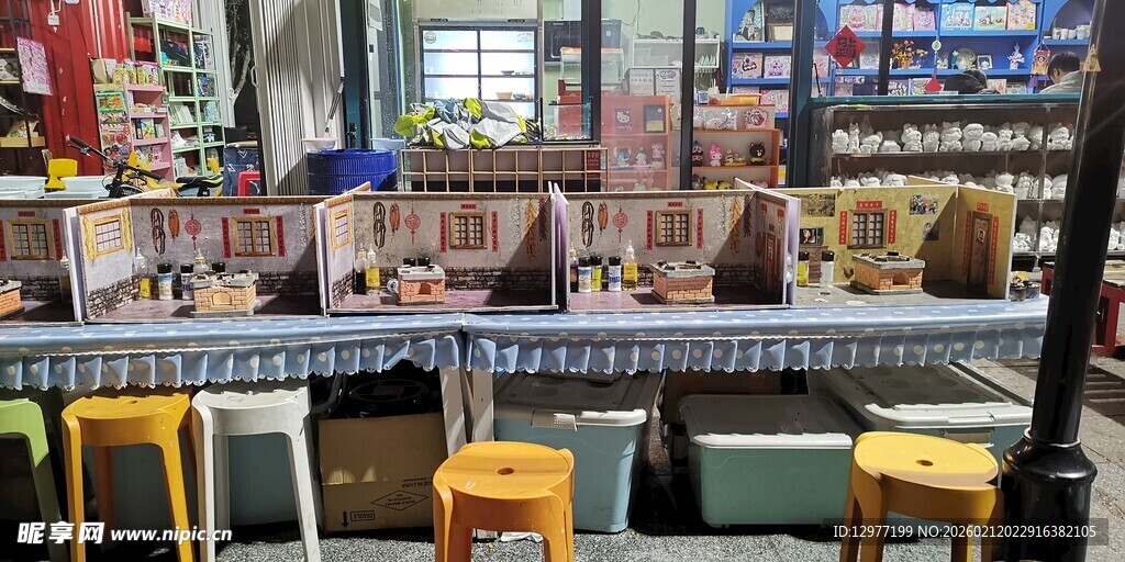 复古风室内场景玩具