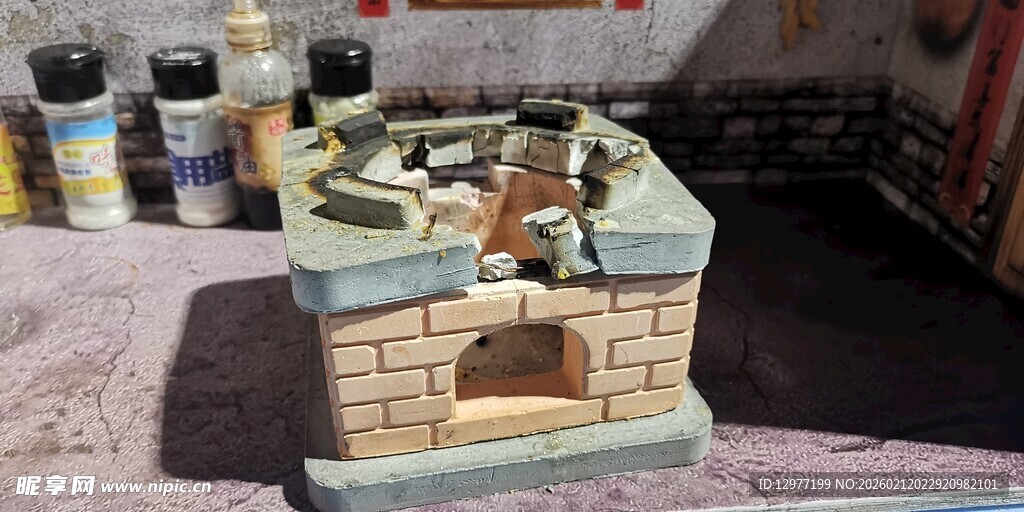 迷你东北厨房模型