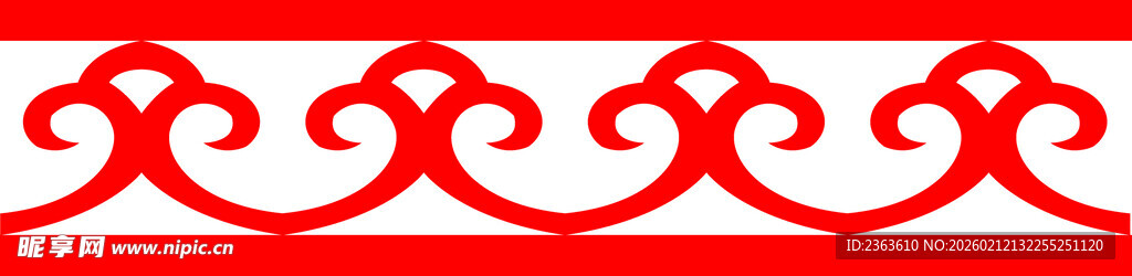 红色精美花纹图案