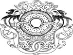 传统双龙环绕图腾图案