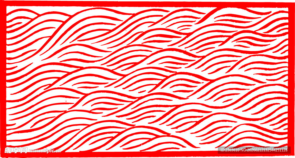 红色波浪纹理图案