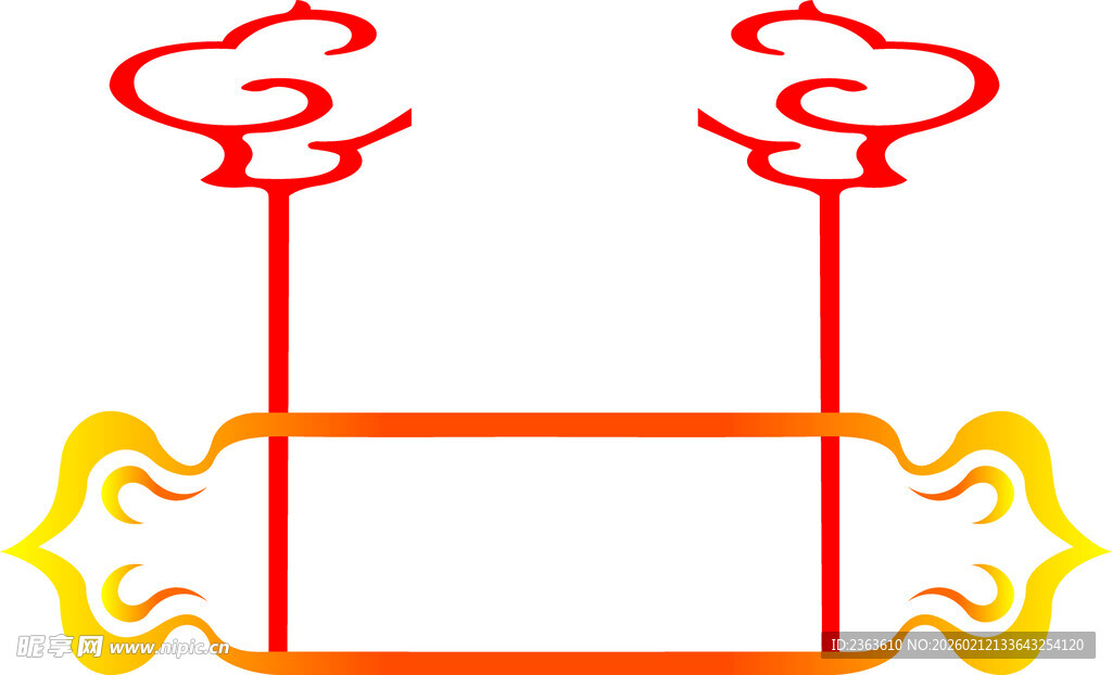 中式传统装饰图案框