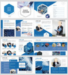 蓝色科技企业画册模版