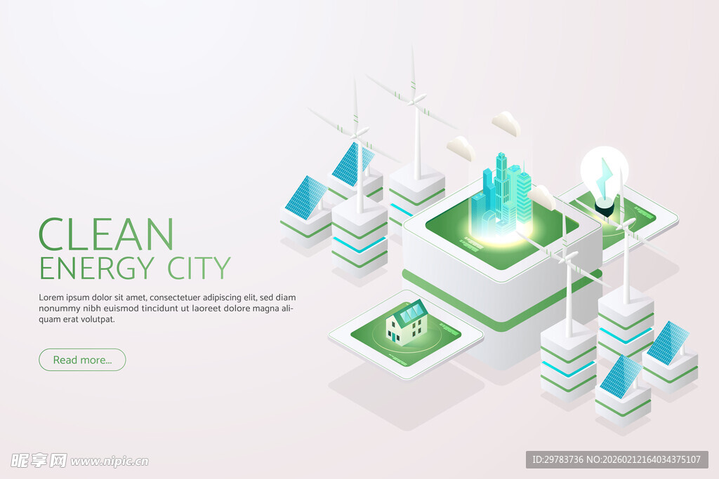 光伏储能手绘素材