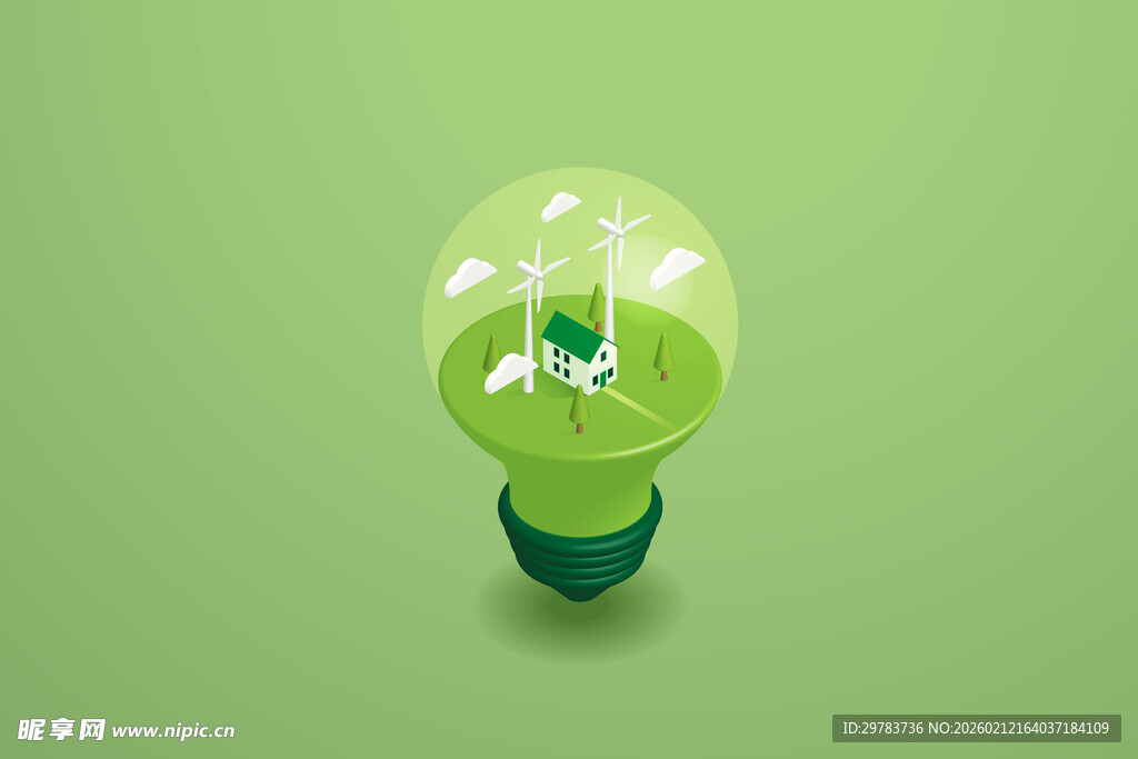 光伏储能手绘素材