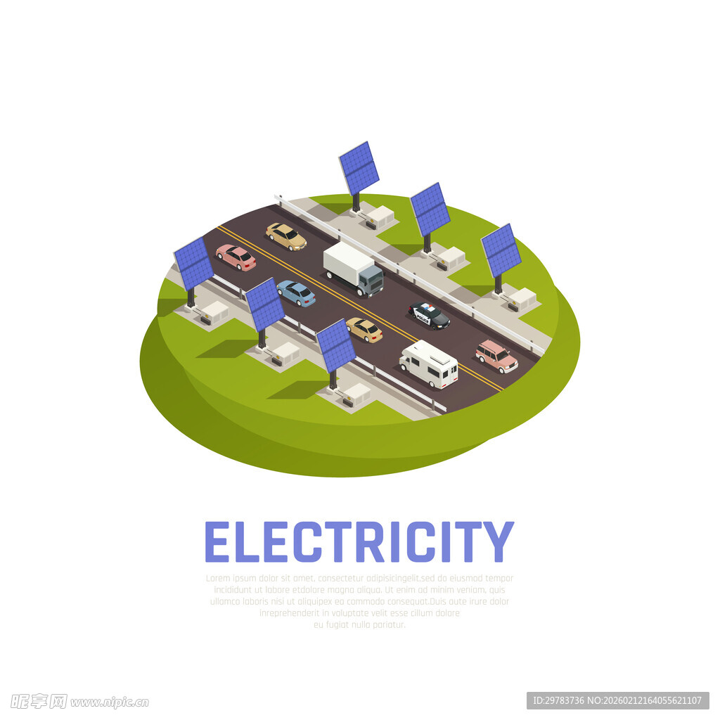 光伏储能手绘素材