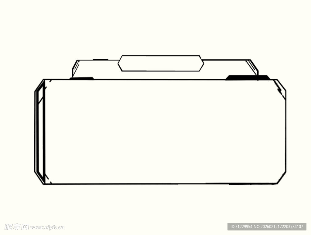 简约线条VR设备轮廓图