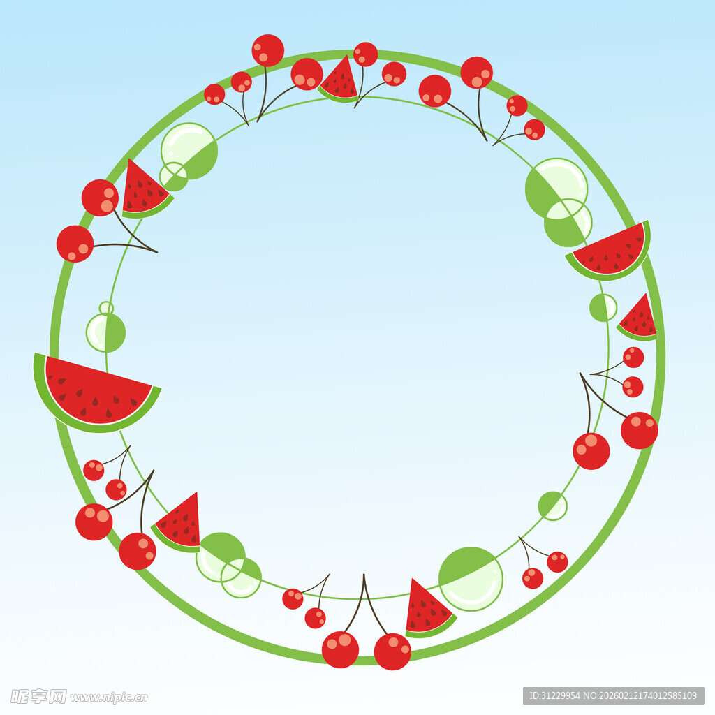 水果花环装饰图案