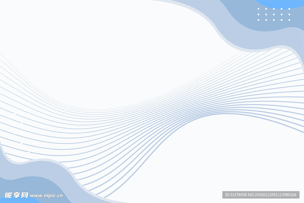 蓝白波浪线条背景