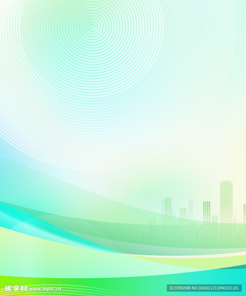 清新动感城市背景图