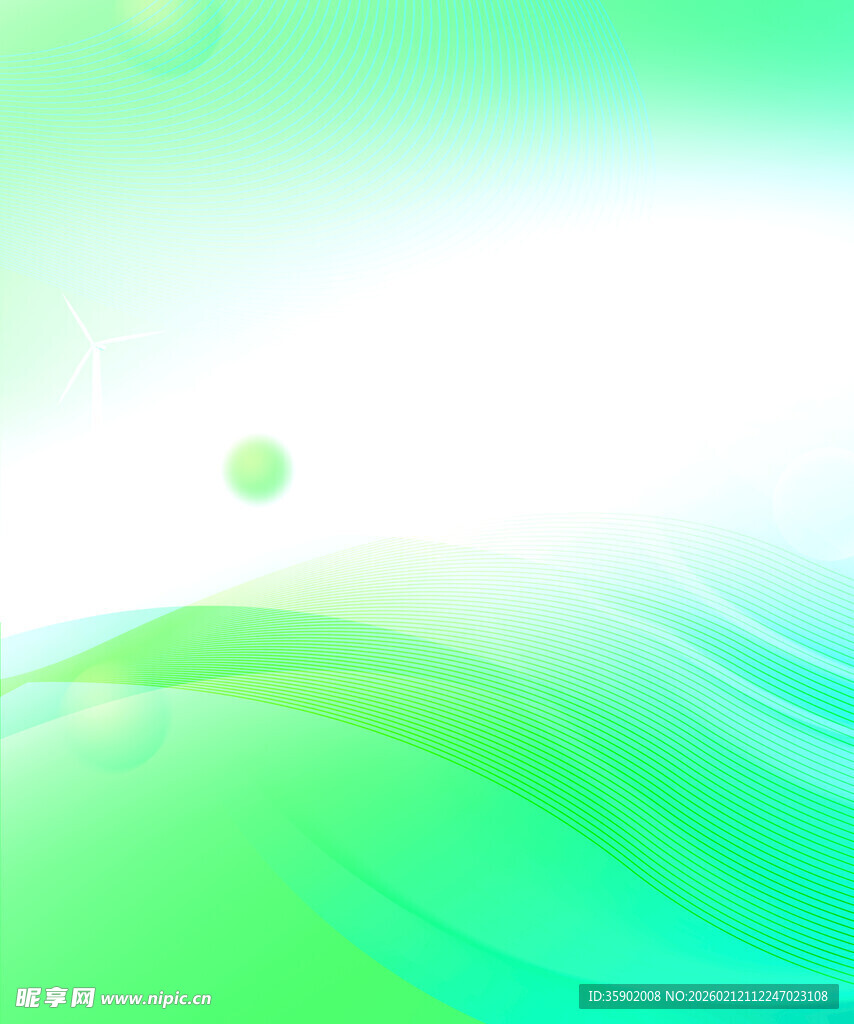 清新绿调梦幻流体背景图