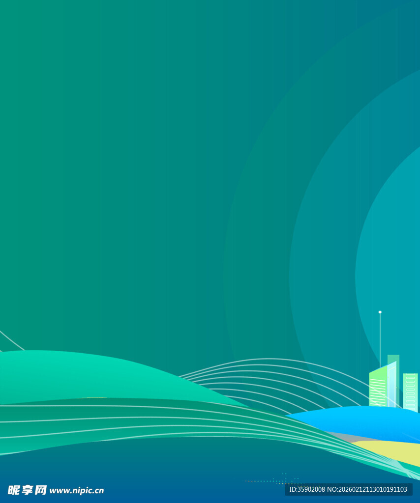 清新城市风景背景图