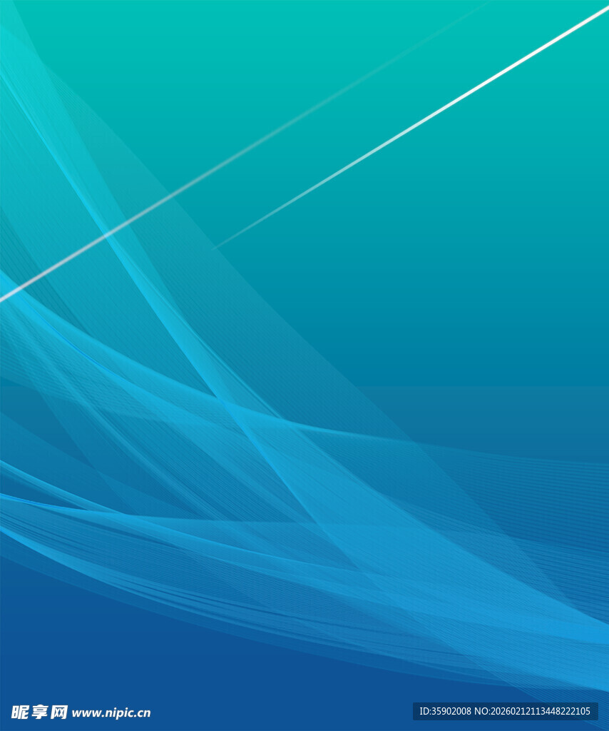 蓝绿渐变抽象线条背景图