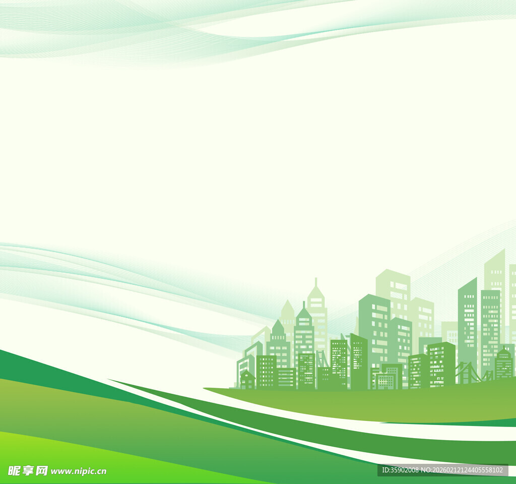 绿色城市背景图