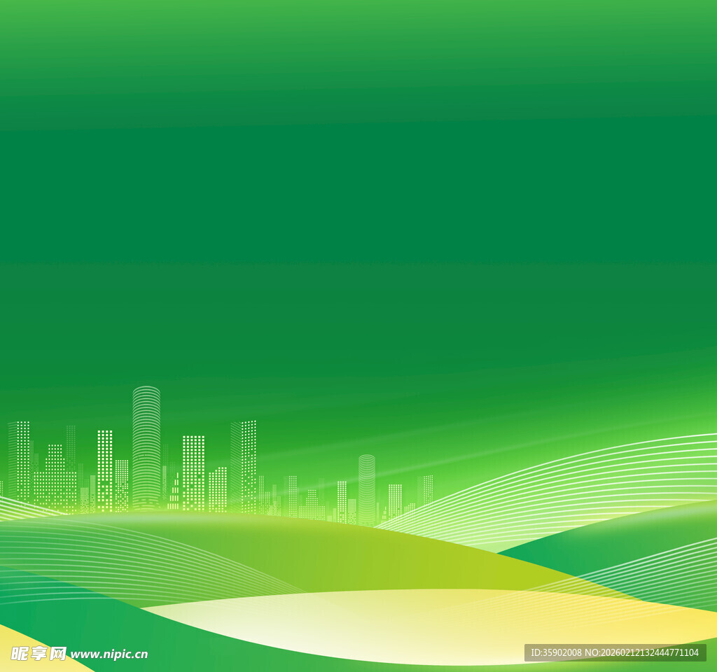 绿色城市景观背景图
