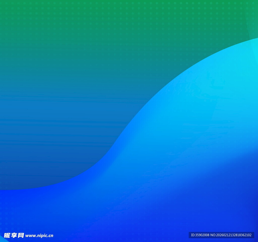 渐变蓝绿抽象波浪背景