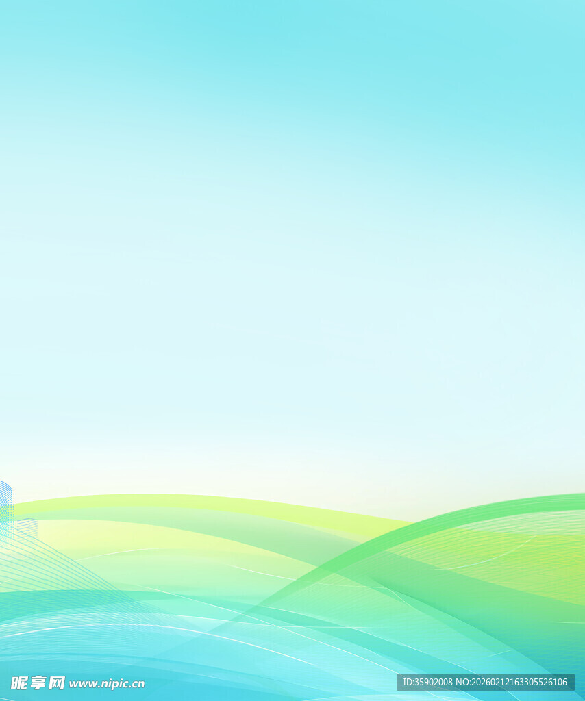 清新渐变波浪背景图