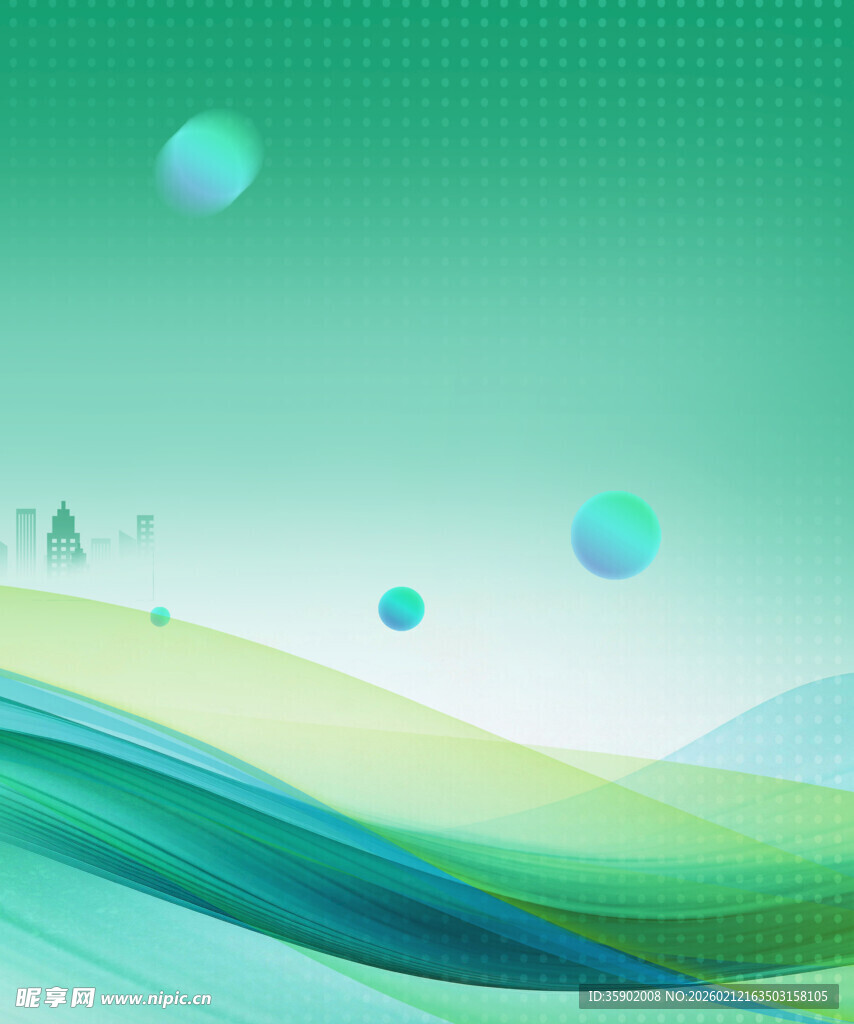 清新渐变绿蓝动感背景图