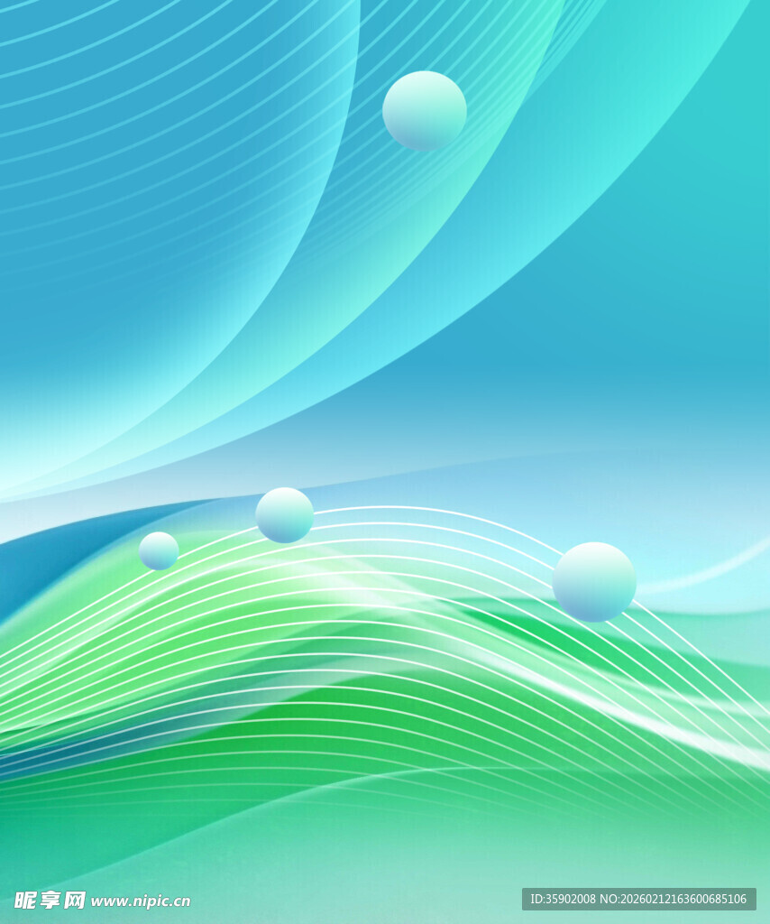 清新蓝绿渐变动感背景图