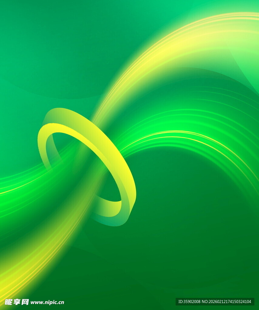 绿色动感线条抽象背景图