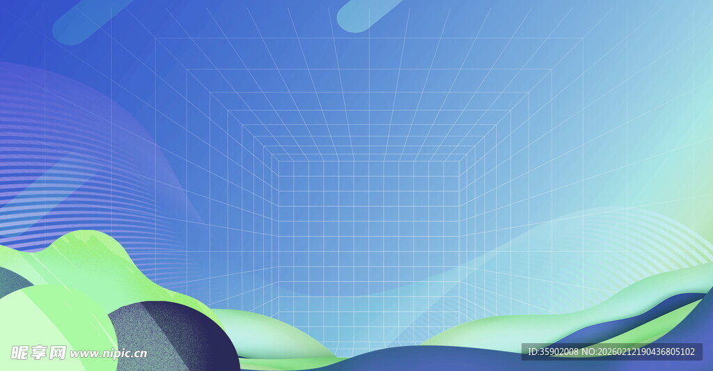 抽象渐变流体艺术背景图