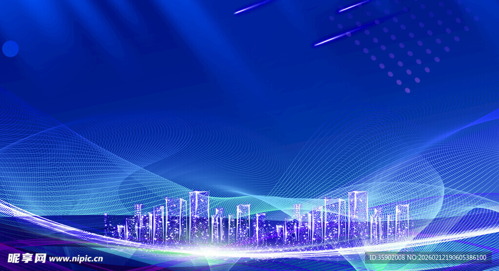 科技感城市夜景背景图