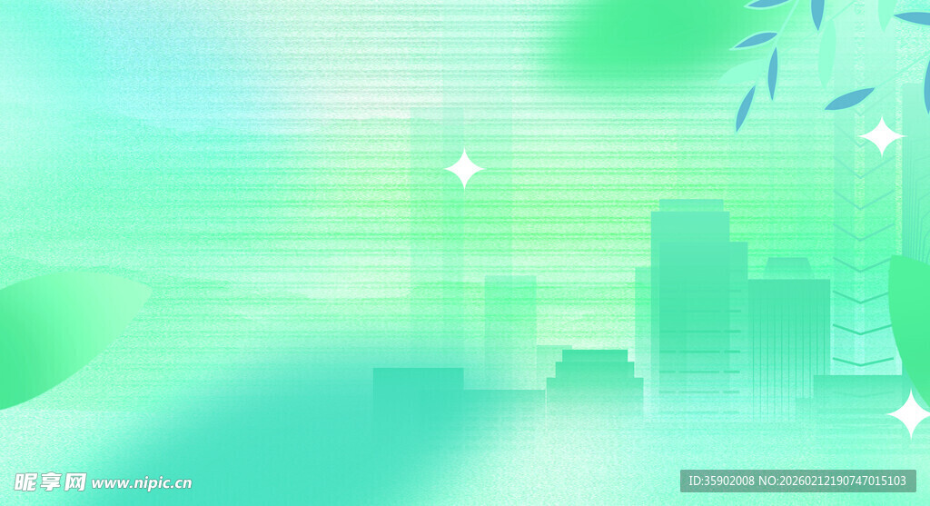 清新渐变绿色科技背景图