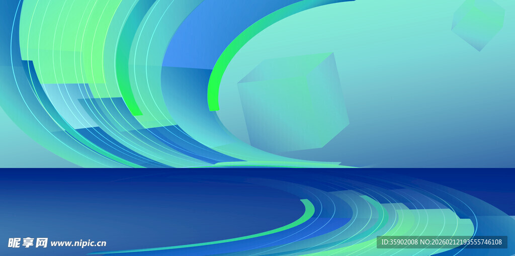 动感渐变蓝色抽象背景图