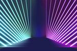 炫彩霓虹光线空间场景
