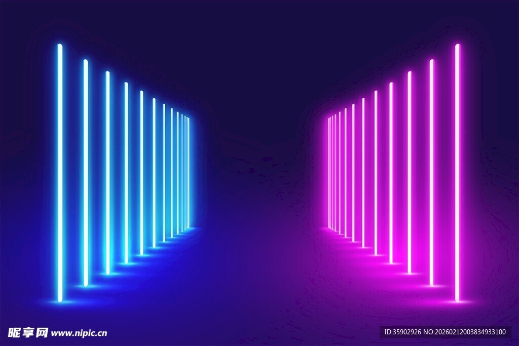 霓虹通道炫彩灯光世界