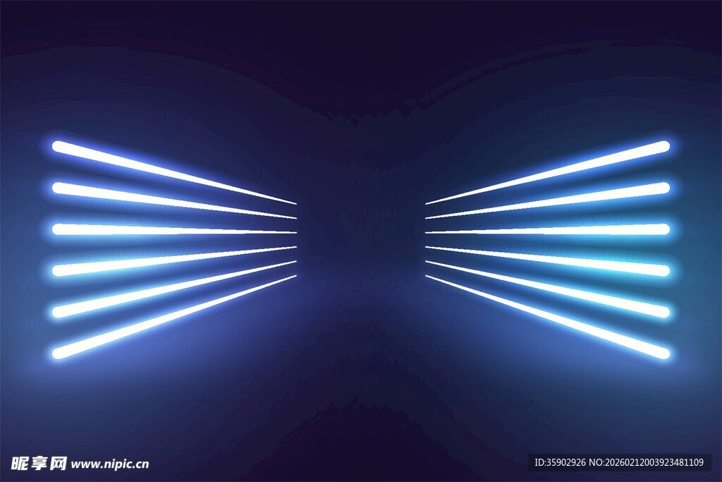 炫彩蓝光隧道灯光效果