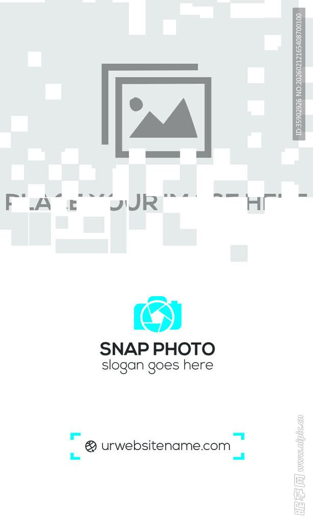 高档简约蓝色系名片模板