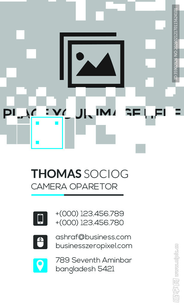 简约风社交媒体名片设计